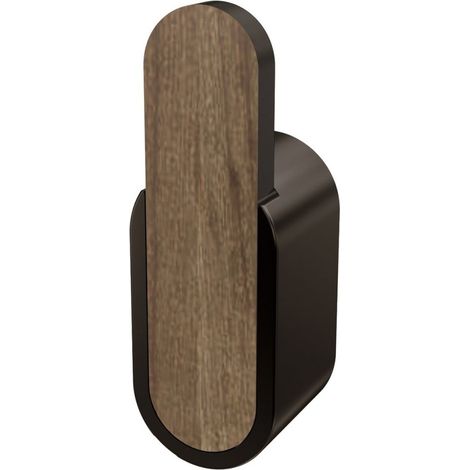 Bergen Einzelkleiderbügel, schwarz/holz (1/2)