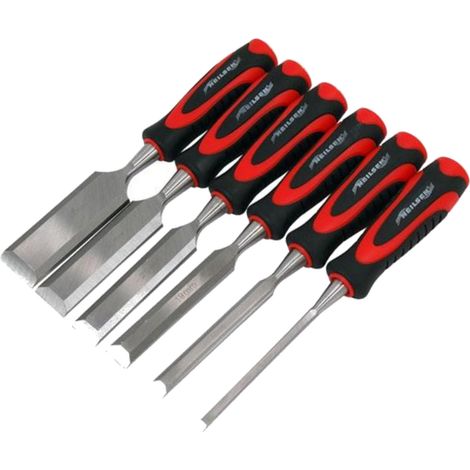 Neilsen 5pc Wood Bevel Edge Carpentry Joiner Woodwork Chisel Set Soft Grip (1/3)
