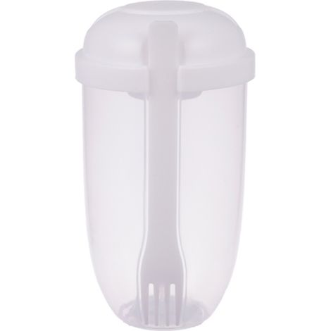 Récipient à Salade Portable avec Compartiment Sauce et Fourchette - Boîte de Conservation Alimentaire pour Pique-nique Déjeuner (1/5)