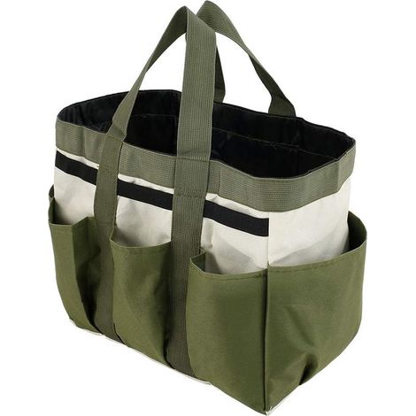 Garden tool bag, storage bag for the garden with 8 compartments, tool organizer for home, multifunctional, portable garden tool bag with handles (1/5)