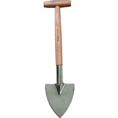 Bêche vivaces - Bêche en Acier Inoxydable pour Utilisation dans Les parterres de Jardin avec Manche en Bois de frêne, Longueur 54 cm (1/4)