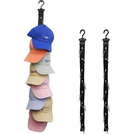 Portable Porte Casquette, Porte-Chapeaux de Baseball, Organisateur Casquette Mural, Support de Casquette pour Rangement Casquettes (1/4)