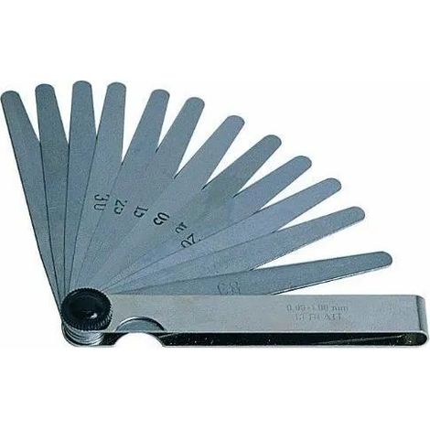 Satz von 13 Keilen zur Kontrolle des Ventilspiels von 0,05 bis 1