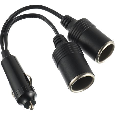 1 à 2 Allume-Cigare Câble D'extension,Prise mâle à Cigarette Femelle 2 Voies,répartiteur Allume-Cigare, câble de connecteur Allume-Cigare 18 AWG (1/5)