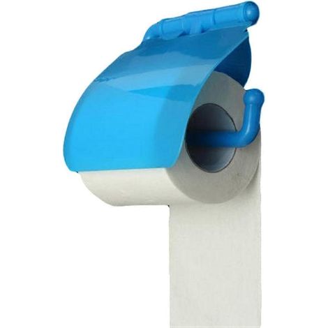 Boîte à mouchoirs pour salle de bain, support mural à ventouse pour papier toilette, accessoire de rangement pour rouleau (bleu) (1/5)