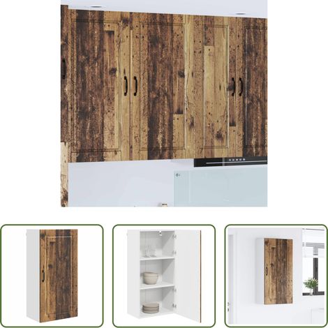 Holzschrank - Küchenschrank mit Regal Altholz 50 x 31 x 100 cm Holzwerkstoff (1/5)