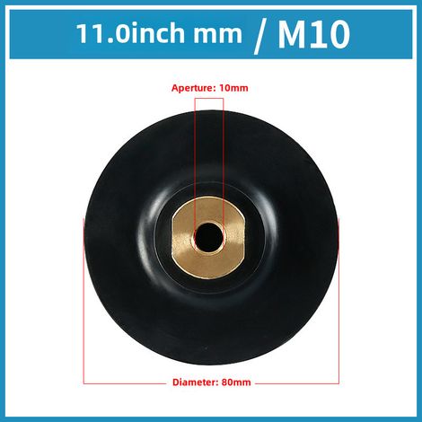 Tête de meulage en caoutchouc souple et flexible, ponceuse d'angle à joint souple, plaque adhésive pour meulage de pavés, ventouse auto-adhésive (diamètre 3 pouces 8 cm, ouverture M10) (1/5)