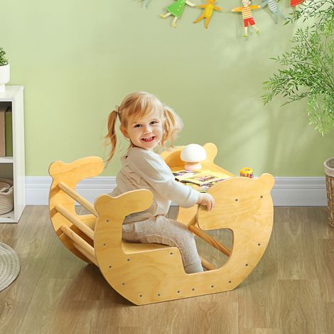Arche d'escalade pour enfants. table à jouets pour enfants 18-48 mois. design 2 en 1. charge max. 50 kg. bois naturel