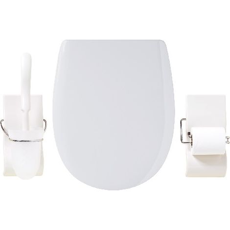 Set accessoire WC ARIANE NOIR céramique Brillante - Descente assistée - Déclipsable - Olfa (1/5)
