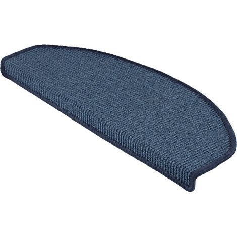 Sisal-Stufenmatte Pure Nature Halbrund Blau 23,5 x 65 cm (1/5)