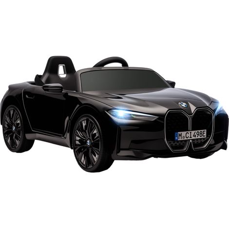 Voiture électrique enfant BMW I4 12V télécommande MP3 lumières ceinture sécurité 115x67x45 cm noire (1/5)
