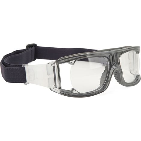 Stoßfeste und beschlagfreie Sportbrille mit verstellbarem Kopfband, für Basketball, Laufen und Radfahren (grau).