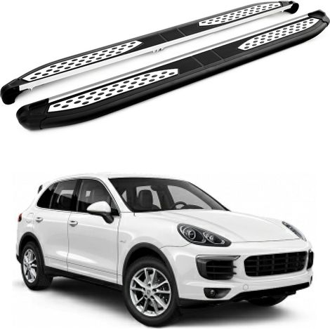 TURTLE kompatibel mit Porsche Cayenne (92A-E2) 2011-2017 Trittbrett Plus Schwarz