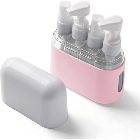 Accessoires de Voyage - Bouteilles de Voyage Approuvées Par la TSA - Ensemble de Voyage Avec Étiquettes, Contenants Anti-fuite Pour Articles de Toilette (Rose) (1/5)