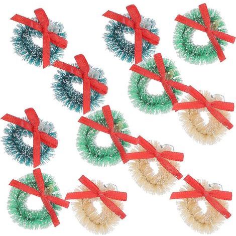 Hängende Weihnachtskränze, Mini-Dekorationskränze für die Feiertage, 36 Stück (1/5)