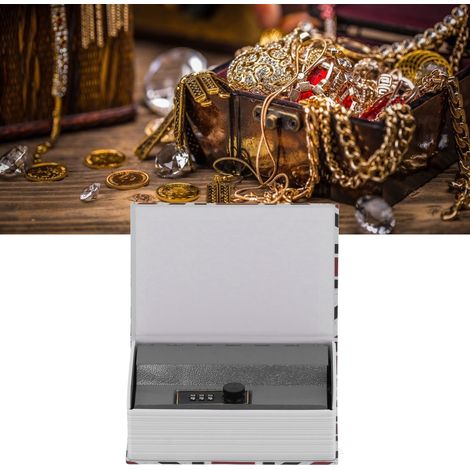 [Coffret Sécurisé Type Livre] Simulation Mini-Coffret Dictionnaire Secret Trésor à Code pour Argent Bijoux Stockage Multifonction Portable 18cm (1/5)