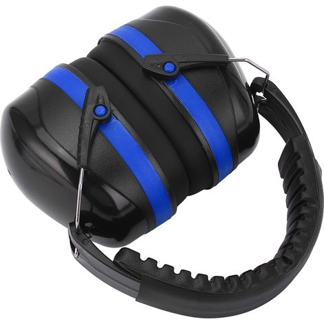 Protège-oreilles industriel anti-bruit, casque de protection auditive réglable et pliable, serre-tête pour bébé et adulte, noir et bleu (1/5)