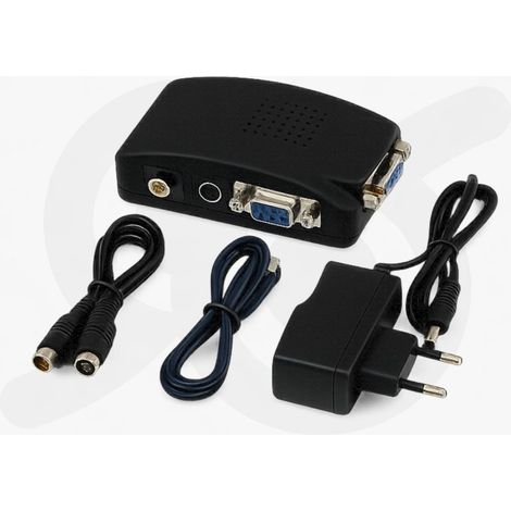 Convertitore Adattatore Video Da AV, Rca, S-Video A VGA Per Monitor E Proiettori (1/4)