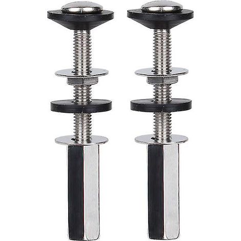 2 Pices Cuvette Rservoir Toilettes Vis - Robinetterie Wc Avec Rondelles Boulons En Caoutchouc Facile Assembler Fixation Rservoir D'eau Sur Cuvett (1/4)