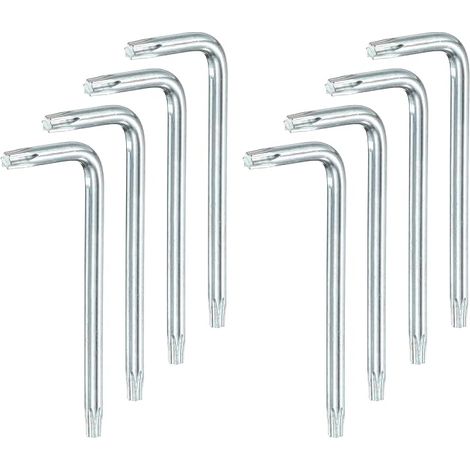8 Pcs T15 Security Anti Tamper Torx Star Bit Wrench White (1/5)
