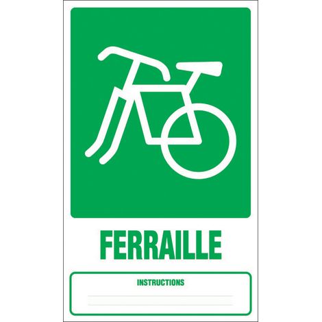 Panneau Dechets ferraille - Rigide 330x200mm - 4000718