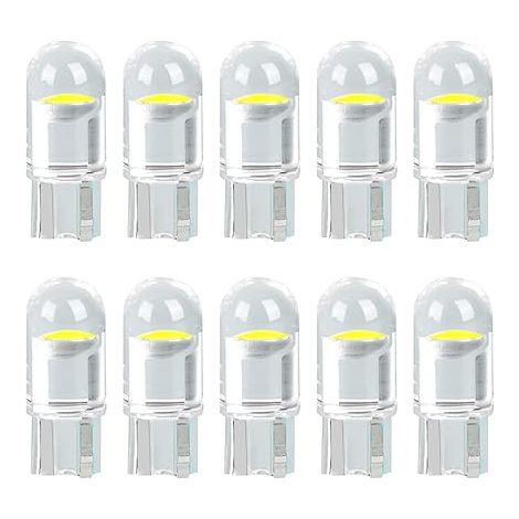 T10 W5W LED 194 168 501 Ampoules de Voiture Lampe 1SMD COB Lampes pour Plaque D'immatriculation Feu de Position Latéral Blanc 6000K 12V (1/5)