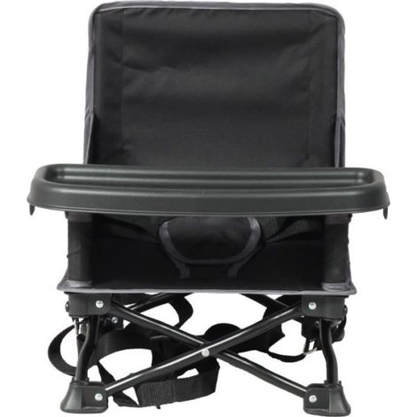 Rehausseur de chaise - BAMBISOL - 6/35 mois - Evolutif en chaise enfant 3/5 ans - Pliable - Noir (1/5)