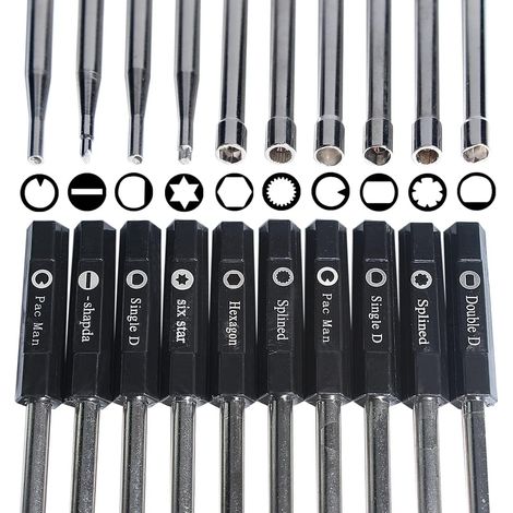 Kit de 10 pièces d'outil de réglage de carburateur avec tournevis à poignée antidérapante et sac de transport pour Poulan Artisan 2 temps Petits moteurs Coupe-bordures à chaîne (1/5)