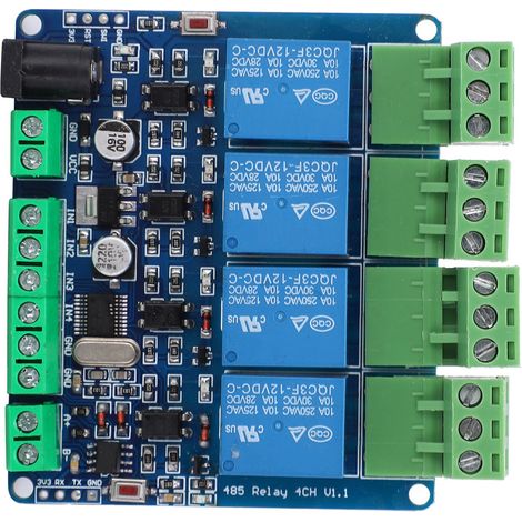 4-Kanal-12V-Relaismodul, hochpräziser Schalteingang für RS485/TTL-Kommunikation (1/5)