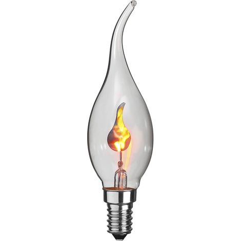 Star Trading Ampoule LED Flickering Flame, E14, 3W, vacillante, blanc chaud, déco, 12,5 cm