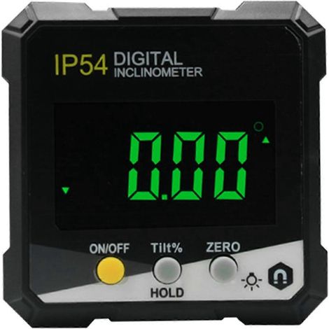 Digitaler Neigungsmesser 4x90° Messung IP54 LCD-Bildschirm Magnetische Digitalanzeige Winkelmesser Ye