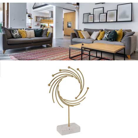 Luxuriöses, leichtes, abstraktes und kreatives Metallornament, personalisierte Dekoration für Wohnzimmer, Schlafzimmer, Büro, Ausstellungsraum, Kunsthandwerk 7129C-08 (1/5)