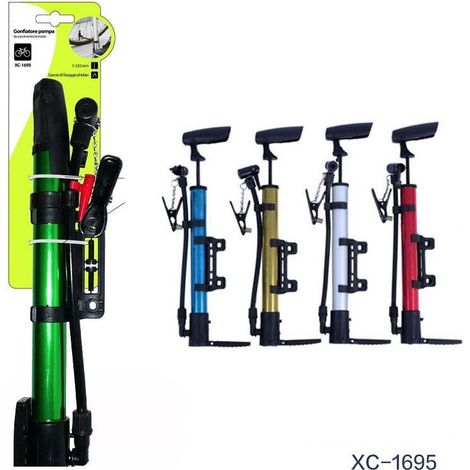 TRADE SHOP - Gonfiatore Da Pavimento O A Mano Portatile In Lega Di Alluminio 320 Mm Xc-1695 -