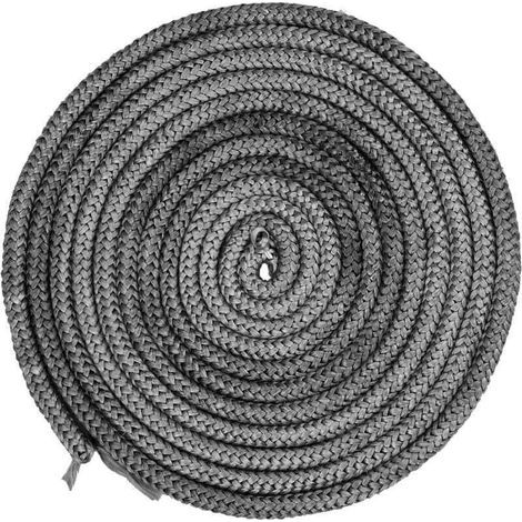 Joint haute température 10 mmCorde en fibre de verreRésistant jusqu'à 550°CLongueur 4 m pour poêles et chaudières