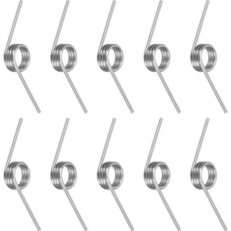 10 Pack Stainless Steel Torsion Springs 120 Degree Wire Diameter 1/8" OD 20mm Small Mechanical Torsion Spring 50mm for Repair (1/5)