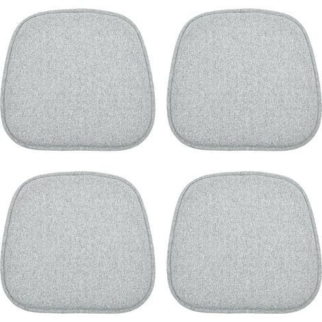 4 Pack Non Slip Chair Cushion Seat Pad Washable Seat Cushion for Dining Room Office Outdoor Indoor Garden 41x39cm Grey (1/5)