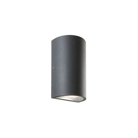 Applique Biemissione Contemporanea Trump Alluminio Grafite 6+6W Led 3000K (1/4)