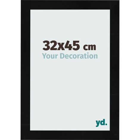 yd. - Cadre photo 32x45 - Noir Brillant - MDF - Pisa (1/5)