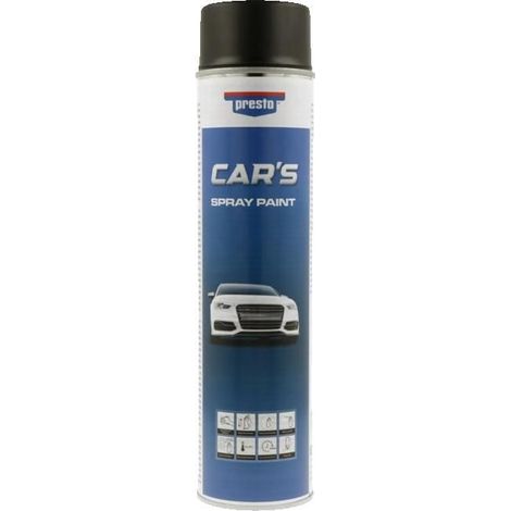 Bombe de peinture (aérosol) - Car's - Noir (RAL 9005) - Mat - 600 ml