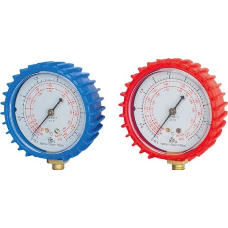 MANOVUOTOMETRI R410 - R32(CASSA ROSSA) SCALA(BAR):-1 ÷ 53 ATTACCO 1/8G   M.G.F.