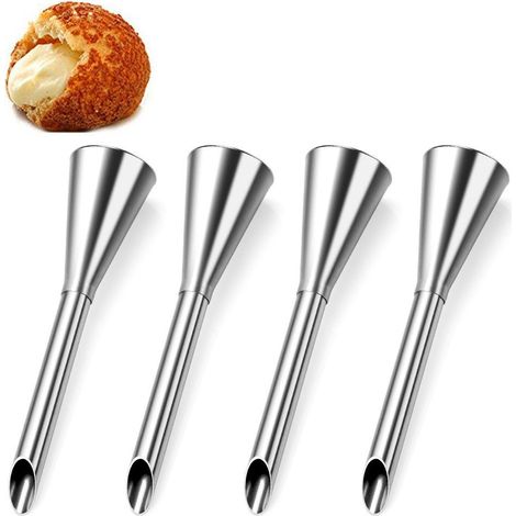Lot de 4 douilles de décoration en acier inoxydable pour pâtisserie (1/5)