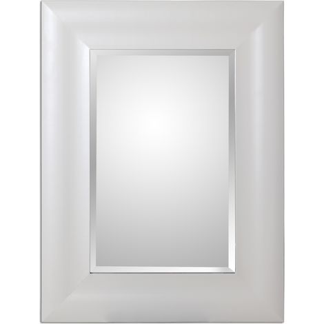 Miroir en bois blanc 60X2X80 Cm. Bois : DM (1/3)