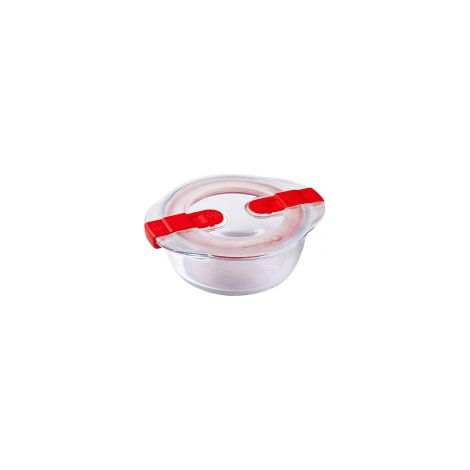 Pyrex 206PH00-7145 Cook and Heat Contenitore per Alimenti Tondo con Coperchio Sfiatavapore 35 cl 14x12x5 cm colore Trasparente (1/5)
