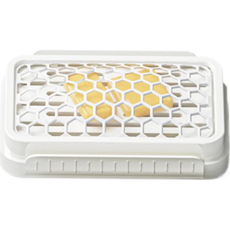 Soap Organizer, Double Layer Shower Holder, Mesh Drain Structure, No Drill Installation, Space-Saving for Bathroom, Dorm, Travel, Restroom, Sink Use, 5.4x3.7x1 inches (1/5)