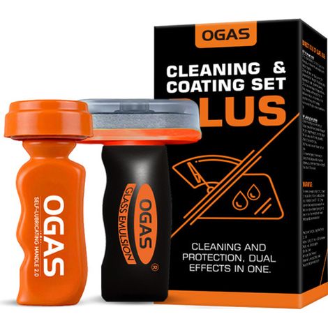 Kit de nettoyage et de protection pour vitres OGAS PLUS - Kit 2 en 1 - Hydrophobe et résistant à la pluie (1/5)