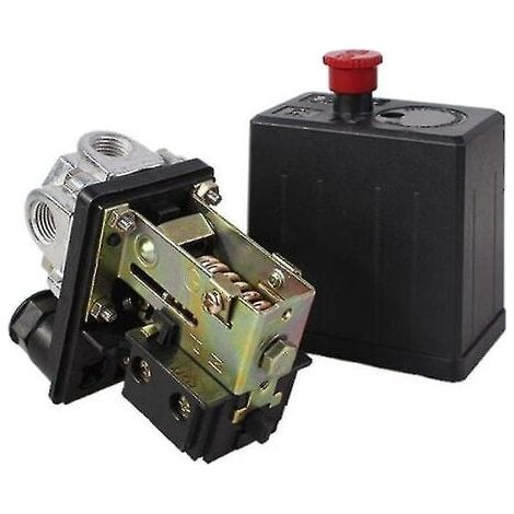 Valve de contrôle de pressostat de compresseur d'air 240 V 175 psi robuste-noir (1/3)