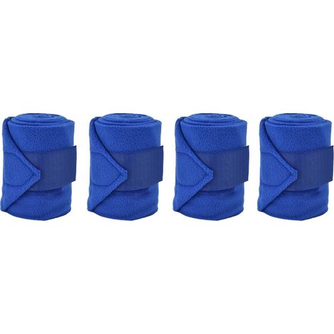 Lot de 4 Bandes de Jambes Bleues pour Chevaux Support de Jambe Bandage de Jambe D'animal Polo Wraps pour Chevaux Bottes de Cheval Jambes Wraps Protection Gear Kit équin pour Chien Vache Chat Bleu