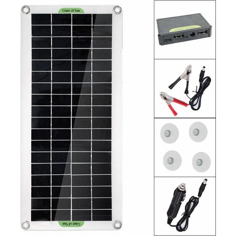 Green Mobility-Panneau solaire polycristallin flexible de 30 W, ensemble de panneaux solaires, ensemble unique de panneau solaire, expediesans batterie (1/5)