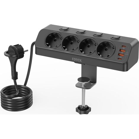 PD 20W Prise de Table avec Interrupteur Individuel Multiprise d'angle (1/5)
