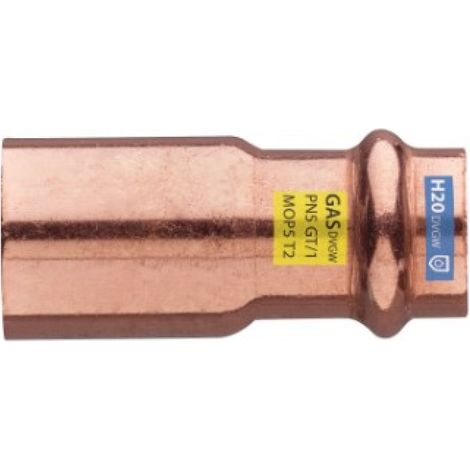 Manicotto Ridotto Maschio-Femmina ø22-18 Rame Pressfitting certificato acqua e gas